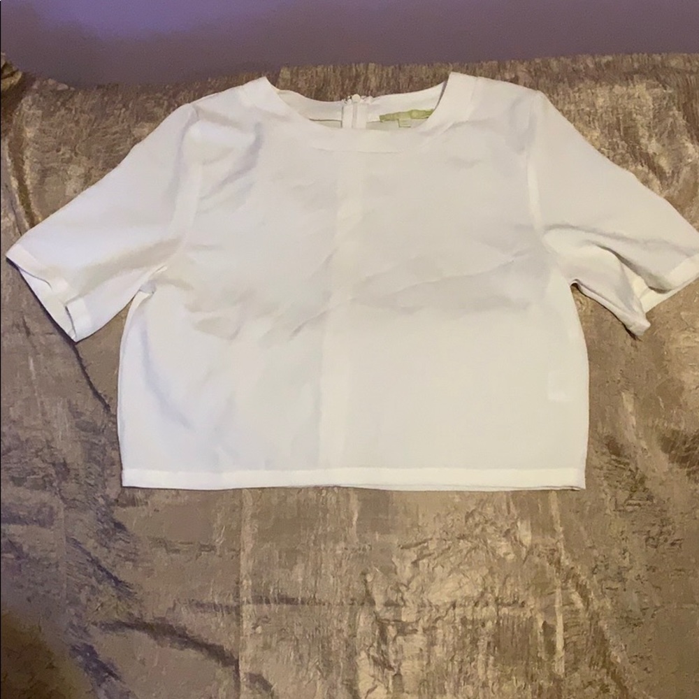 White crop top